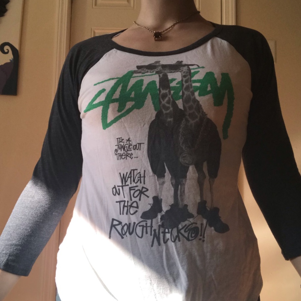 Stussy Giraffe baseball T